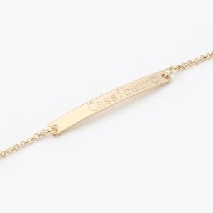 Personalized bar bracelet engrave any name or symb